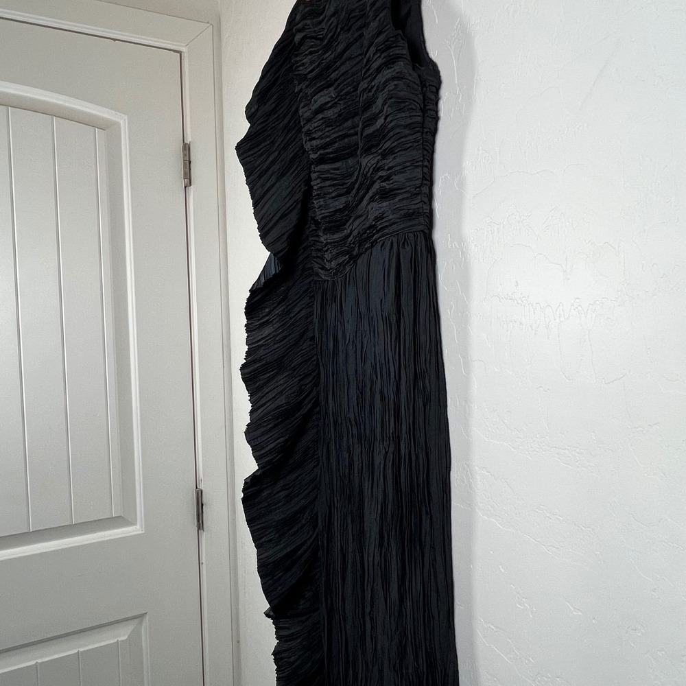 Ulla Johnson Circe Gown Noir Black Pleated Sleeveless Maxi Dress Size 2 - Picture 3 of 15